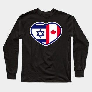Canada Israel flags in Hart Long Sleeve T-Shirt